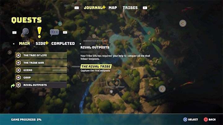 Zadania w Biomutant podzielone są w dzienniku bohatera na dwie główne grupy - Biomutant: Granie po ukończeniu fabuły - czy możliwe? - Biomutant - poradnik do gry