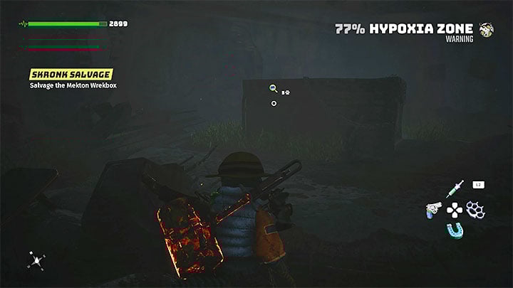 Dotrzecie do nowej lokacji Pozostałości (Leftovers), w której musicie zlokalizować pierwszą skrzynkę Wraki Mektonów (Mekton Wrekbox) - Biomutant: Mech Mekton - jak odblokować? - Biomutant - poradnik do gry