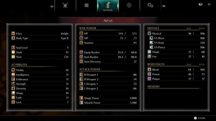 Wasza postać posiada 8 głównych statystyk, które możecie ulepszać u Damy w czerni w Spójni - Demons Souls Remake: Statystyki postaci - lista - Demons Souls Remake - poradnik do gry