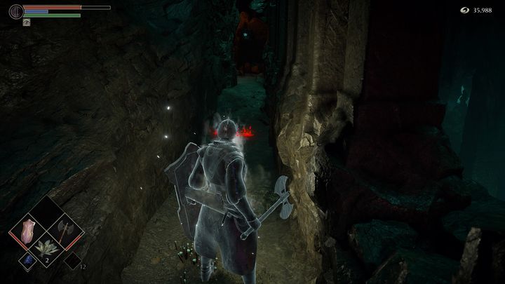 Warto pokonać go na dystans, gdyż droga jest tak ciasna, że nie unikniecie jego ataku - Demons Souls Remake: Ścieżka rytualna (4-2) - solucja, opis przejścia - Demons Souls Remake - poradnik do gry