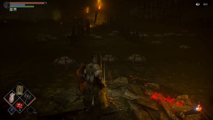 W bagnach znajduje się wielu nowych przeciwników, którzy widoczni są na zdjęciu - Demons Souls Remake: Bagno smutku (5-2) - solucja, opis przejścia - Demons Souls Remake - poradnik do gry