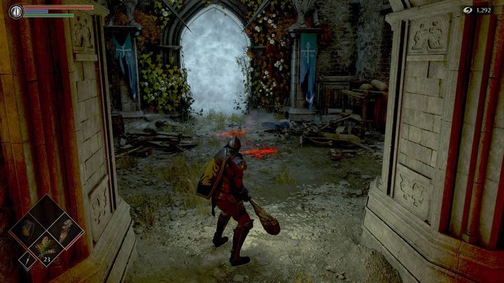 Gdy pokonacie wszystkich przeciwników, na końcu natkniecie się na mgłę, która prowadzi do areny z bossem - Demons Souls Remake: Ścieżka Pana (1-2) - solucja, opis przejścia - Demons Souls Remake - poradnik do gry