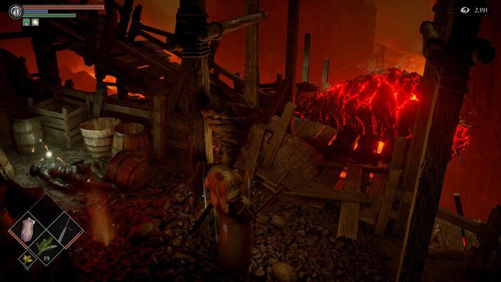 Podobnie jak kamienne robaki wypełzające z ziemi, tak i ogniste jaszczurki podatne są na obrażenia magiczne - Demons Souls Remake: Miasto tuneli (2-2) - solucja, opis przejścia - Demons Souls Remake - poradnik do gry