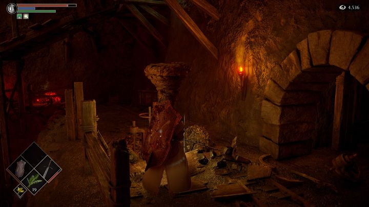 Po podniesieniu wszystkich przedmiotów, udajcie się na wyższe piętro, do wejścia do tunelu widocznego na zdjęciu - Demons Souls Remake: Miasto tuneli (2-2) - solucja, opis przejścia - Demons Souls Remake - poradnik do gry
