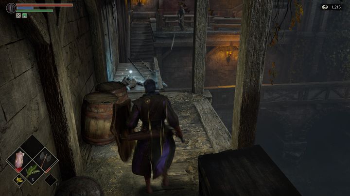 Następnie skierujcie się w stronę kusznika, zabijcie go i wejdźcie na górę - Demons Souls Remake: Wewnętrzny Dziedziniec (1-3) - solucja, opis przejścia - Demons Souls Remake - poradnik do gry