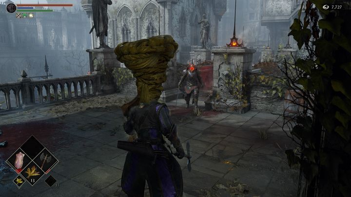Na górze napotkacie kolejnego rycerza - Demons Souls Remake: Wewnętrzny Dziedziniec (1-3) - solucja, opis przejścia - Demons Souls Remake - poradnik do gry