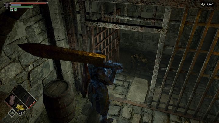 Gdy pokonacie Oficjela, na dole znajduje się kilka cel, w niektórych znajdziecie przedmioty do podniesienia - Demons Souls Remake: Biorr - jak uratować? - Demons Souls Remake - poradnik do gry