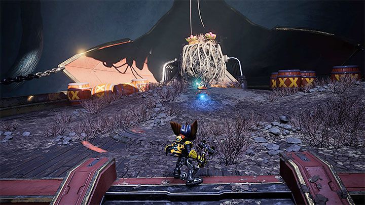 Zwróćcie uwagę na lewitujące zaczepy, których trzeba się chwytać (L1) - Ratchet & Clank Rift Apart: Savali - znajdźki, lista wszystkich, mapa - Ratchet & Clank Rift Apart - poradnik do gry