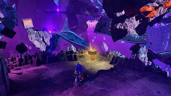 Tuż po skorzystaniu z blizonu znajdziecie się tuż obok poszukiwanej znajdźki - Ratchet & Clank Rift Apart: Blizar Prime - znajdźki, lista wszystkich, mapa - Ratchet & Clank Rift Apart - poradnik do gry