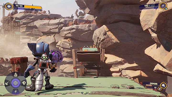 Zdobyciem złotej śrubki możecie zająć się tuż po odejściu od statku kosmicznego i rozpoczęciu eksploracji planety Torren IV - Ratchet & Clank Rift Apart: Torren IV - znajdźki, lista wszystkich, mapa - Ratchet & Clank Rift Apart - poradnik do gry