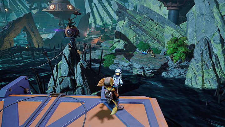 Szpiegobot przebywa w północno-wschodnim narożniku mapy - Ratchet & Clank Rift Apart: Ardolis - znajdźki, lista wszystkich, mapa - Ratchet & Clank Rift Apart - poradnik do gry