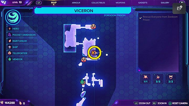 Zbadajcie wnętrze budynku i po rozprawieniu się z przeciwnikami odszukajcie sekret pokazany na powyższych obrazkach - Ratchet & Clank Rift Apart: Misie/CraiggerBear - lista pluszowych misiów - Ratchet & Clank Rift Apart - poradnik do gry