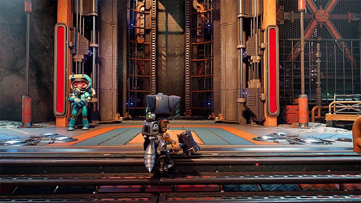 Dzięki zaliczeniu wszystkich zagadek Clanka zniknie fioletowa anomalia i będziecie mogli wejść w interakcję z korbą - Ratchet & Clank Rift Apart: Naprawienie anomalii i dotarcie do wiertła - solucja - Ratchet & Clank Rift Apart - poradnik do gry