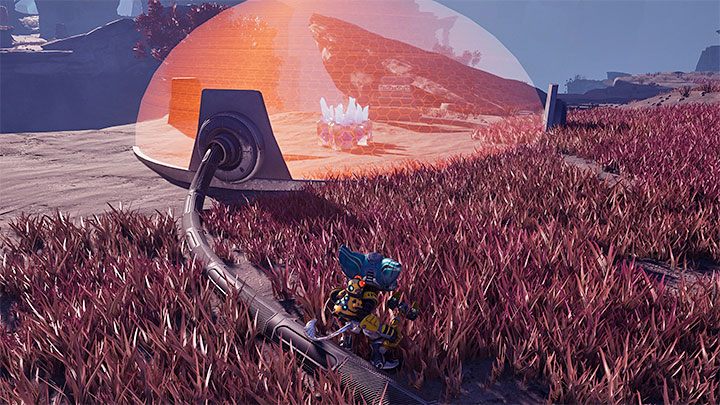 Pola siłowe w kształcie sfery zaczniecie napotykać począwszy od wizyty na planecie Savali - Ratchet & Clank Rift Apart: Bariery, pola siłowe - jak się zachować? - Ratchet & Clank Rift Apart - poradnik do gry