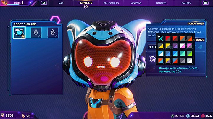 Każdy zdobyty element pancerza możecie pokolorować wybierając spośród dostępnych wzorów - Ratchet & Clank Rift Apart: Wygląd postaci - czy można zmienić? - Ratchet & Clank Rift Apart - poradnik do gry