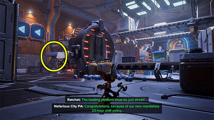 Wkrótce dotrzecie do drugiej dużej hali fabryki - Ratchet & Clank Rift Apart: Eksploracja targowiska i fabryki - solucja - Ratchet & Clank Rift Apart - poradnik do gry