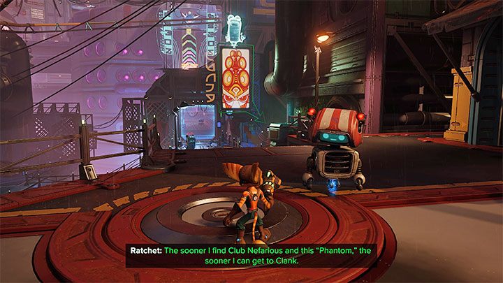 O konieczności odwiedzenia Klubu Nefarious dowiecie się od Pani Zurkon, z którą Ratchet spotyka się na targowisku - Ratchet & Clank Rift Apart: Odwiedziny w Klubie Nefarious - solucja - Ratchet & Clank Rift Apart - poradnik do gry