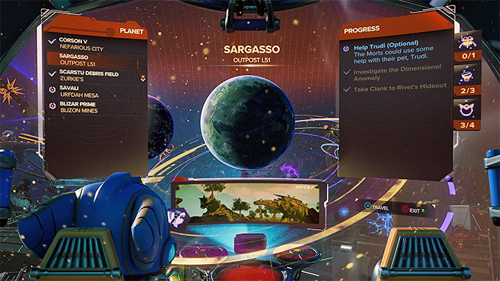 Opcjonalna misja na Sargasso nie jest dostępna podczas pierwszej wizyty na planecie - Ratchet & Clank Rift Apart: Powrót na Sargasso, Trudi - solucja, opis przejścia - Ratchet & Clank Rift Apart - poradnik do gry