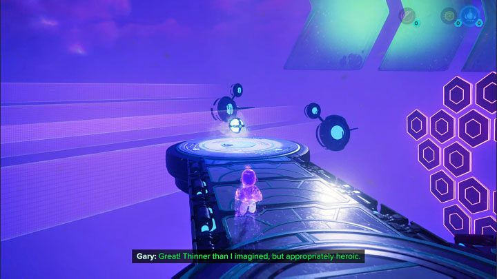 Po rozpoczęciu zagadki pobiegnijcie do końca prosto i wybierzcie lewą odnogę, na końcu której znajdziecie ciężką sferę (Heavy Sphere) - Ratchet & Clank Rift Apart: Clank, Blizar Prime - rozwiązania zagadek, lista - Ratchet & Clank Rift Apart - poradnik do gry