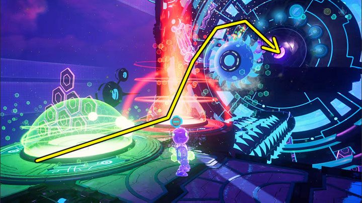 Jeśli poprawnie wykonaliście wszystkie kroki, to projekcje powinny - Ratchet & Clank Rift Apart: Clank, Blizar Prime - rozwiązania zagadek, lista - Ratchet & Clank Rift Apart - poradnik do gry