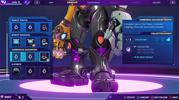 Fizyczną nagrodą za pokonanie Sue są buty Karbonox - Ratchet & Clank Rift Apart: Sue, Chmura Szczątków Scarstu - jak pokonać? - Ratchet & Clank Rift Apart - poradnik do gry