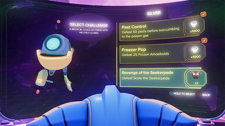 Musicie najpierw zaliczyć cztery poprzednie walki srebrnej ligi - opisaliśmy to dokładniej na stronie Arena - srebrny puchar - Ratchet & Clank Rift Apart: Troponoga Skolopendra, Chmura Szczątków Scarstu - Ratchet & Clank Rift Apart - poradnik do gry