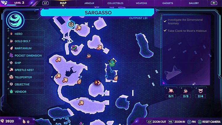 Ratchet & Clank Rift Apart: Советы для начинающих 14 Очень полезной особенностью экрана карты в Ratchet & Clank Rift Apart является то, что он постоянно обнаруживается, и вы можете легко определить, какие места еще предстоит исследовать - Ratchet & Clank Rift Apart: советы по началу - Ratchet & Clank Rift Apart - руководство по игре