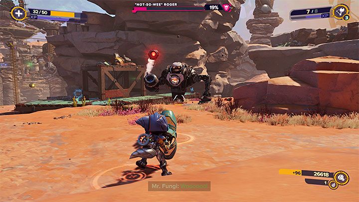 Za niedługo do walk przystąpi nowy mini-boss - Not-So-Wee Roger - Ratchet & Clank Rift Apart: Zresetowanie Naprawiacza - solucja - Ratchet & Clank Rift Apart - poradnik do gry