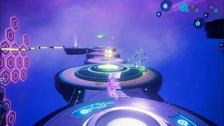 Zacznijcie podążać główną ściezką cały czas na wprost aż dotrzecie do elektrycznej sfery (Electric Sphere) nadającej się do zabrania - Ratchet & Clank Rift Apart: Ochrona Mortów i uwolnienie Troponogi - solucja - Ratchet & Clank Rift Apart - poradnik do gry