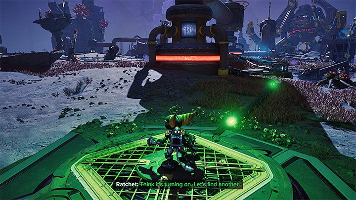 Po zabezpieczeniu okolicy musicie za każdym razem odnaleźć płytę naciskową - Ratchet & Clank Rift Apart: Dotarcie do archiwów i uruchomienie maszyn - solucja - Ratchet & Clank Rift Apart - poradnik do gry