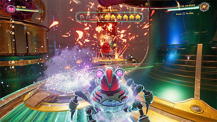 W scenach Usterki możesz swobodnie sterować mechaniczną bohaterką (w tym także chodzić po ścianach i sufitach) - Ratchet & Clank Rift Apart: Trofea - lista - Ratchet & Clank Rift Apart - poradnik do gry