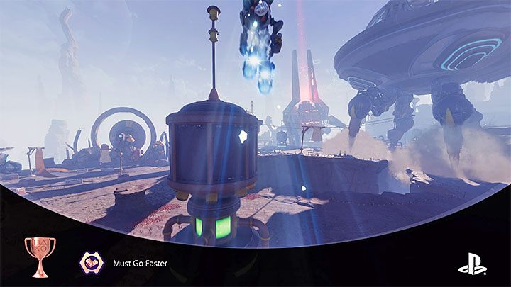 W locie wciśnijcie przycisk skoku - zostanie to sklasyfikowane jako skok specjalny z opisu osiągnięcia - Ratchet & Clank Rift Apart: Trofea - lista - Ratchet & Clank Rift Apart - poradnik do gry