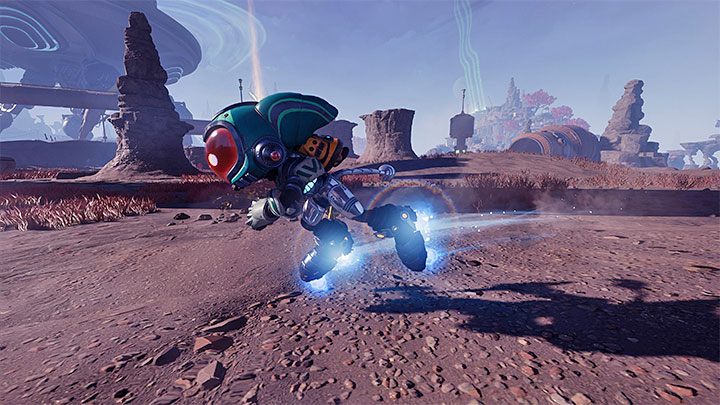 Pewnym zastępstwem dla klasycznych środków transportu mogą być lotobuty, które odblokujecie niedługo po przybyciu po raz pierwszy na planetę Savali - Ratchet & Clank Rift Apart: Środki transportu - Ratchet & Clank Rift Apart - poradnik do gry