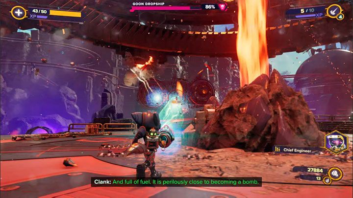 Do atakowania desantowca najlepiej jest wykorzystać silną broń palną i może sprawdzić się np - Ratchet & Clank Rift Apart: Zdobycie kwarca fazowego i ucieczka - solucja - Ratchet & Clank Rift Apart - poradnik do gry