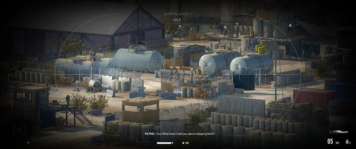 Ronald będzie przechadzać się po bazie od lewej strony do prawej - Sniper Contracts 2: Prowincja Zindah - solucja, opis przejścia - Sniper Ghost Warrior Contracts 2 - poradnik do gry