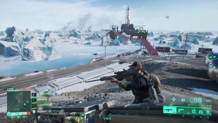 Punkt D otoczony jest natomiast ogromnymi bryłami lodu - Battlefield 2042: Rozłam - charakterystyka mapy - Battlefield 2042 - poradnik do gry