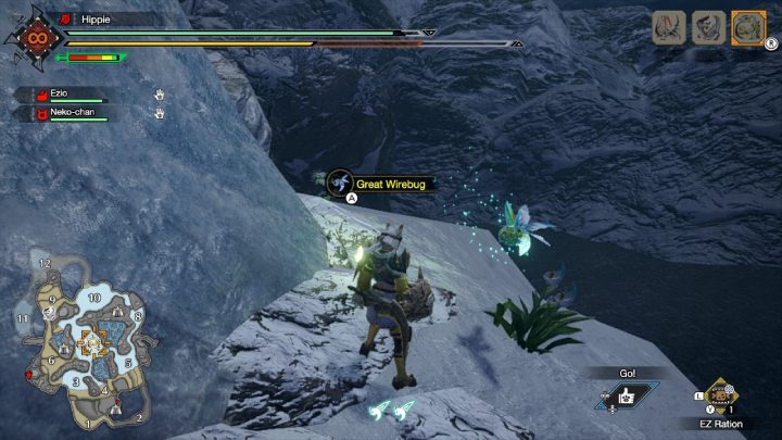 4 stara wiadomość o Furii znajduje się na lodowej górze niedaleko obszaru nr 3 i 6 - Monster Hunter Rise: Stare wiadomości - Wyspy Mroźne, znajdźki, mapa - Monster Hunter Rise - poradnik do gry