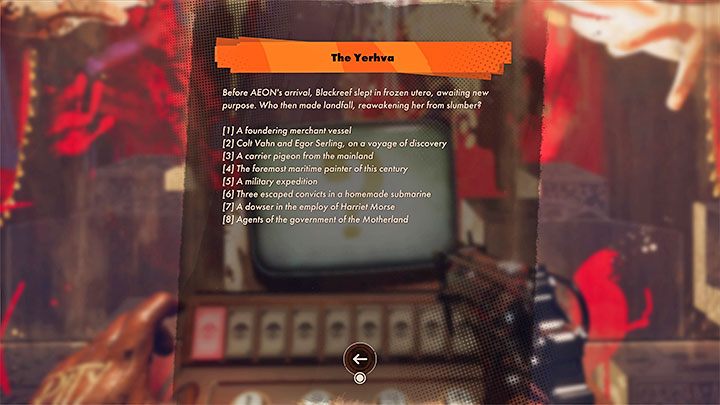 Po wejściu w interakcję z ekranem losowane jest pytanie (kolejność zadawania pytań nie jest odgórnie narzucona - Deathloop: Yerhva - jak zaliczyć quiz? - Deathloop - poradnik do gry