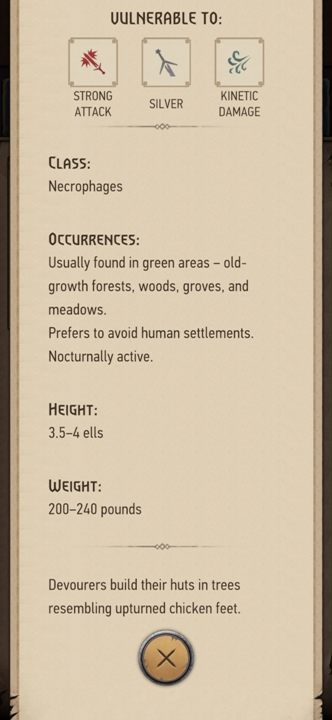 W bestiariuszu możecie znaleźć informacje o wszystkich spotkanych potworach - Wiedźmin Pogromca potworów: Walka - bestiariusz - Wiedźmin Pogromca potworów - poradnik do gry
