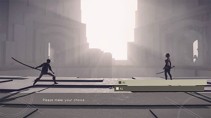 Na potrzeby odblokowania tego zakończenia musicie wybrać A2 do rozegrania ścisłego finału kampanii - NieR Automata: Zakończenia Route C i Route D - solucja, opis przejścia - NieR Automata - poradnik do gry