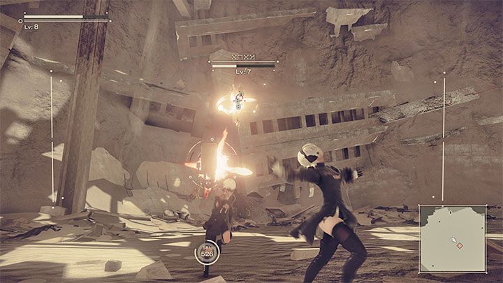 Po tym jak dostatecznie osłabicie Adama boss nauczy się umiejętności teleportacji - NieR Automata: 3 Rozdział, Route A - solucja, opis przejścia - NieR Automata - poradnik do gry