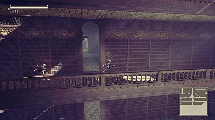 Po drodze natraficie na lokacje przypominające wielkie biblioteki i mające strukturę kwadratu - NieR Automata: 6 Rozdział, Route A - solucja, opis przejścia - NieR Automata - poradnik do gry