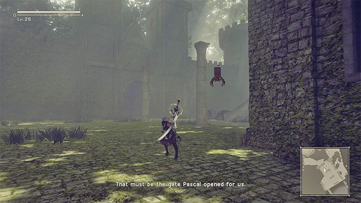 Waszym zadaniem jest powrót do wioski maszyn (Machine Village), przy czym nie musicie w tym celu ponownie przechodzić przez las ani specjalnie pomagać sobie szybką podróżą - NieR Automata: 7 Rozdział, Route A - solucja, opis przejścia - NieR Automata - poradnik do gry