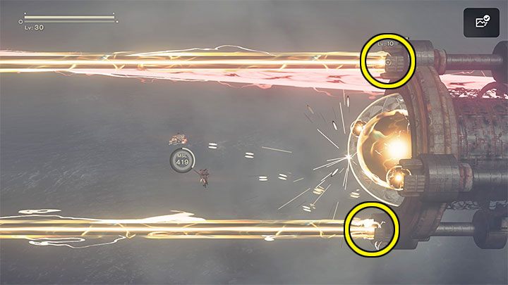 Po tym jak dolecicie do generatora EMP celujcie początkowo w mniejsze rdzenie, tzn - NieR Automata: 7 Rozdział, Route A - solucja, opis przejścia - NieR Automata - poradnik do gry