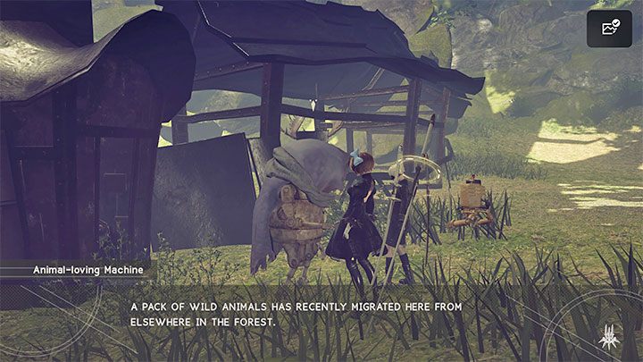 Zleceniodawca questu: Animal-loving Machine (Forest Zone) - NieR Automata: Las i Zamek - solucja, misje poboczne - NieR Automata - poradnik do gry