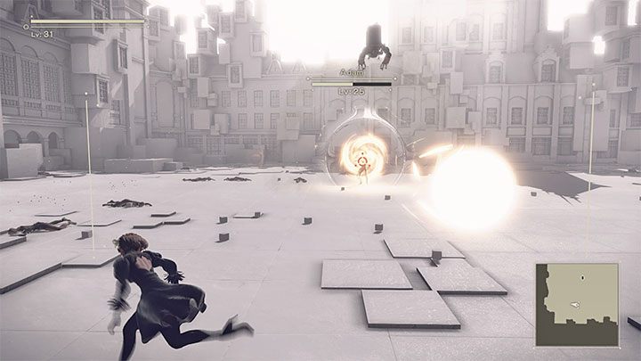 W momencie awansowania do trzeciej fazy pojedynku załączy się cut-scenka pokazująca więzionego 9S - NieR Automata: 8 Rozdział, Route A - solucja, opis przejścia - NieR Automata - poradnik do gry