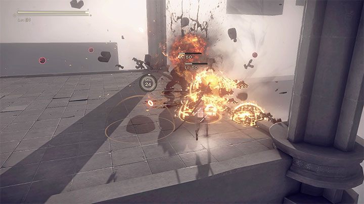 Spodziewajcie się tego, że Ko-Shi może na pewien czas oddalić się od obszaru walk i konieczne okaże się wtedy pokonanie grupy zwykłych maszyn - NieR Automata: 17 Rozdział, 9S i A2 - Route C, D - solucja, opis przejścia - NieR Automata - poradnik do gry