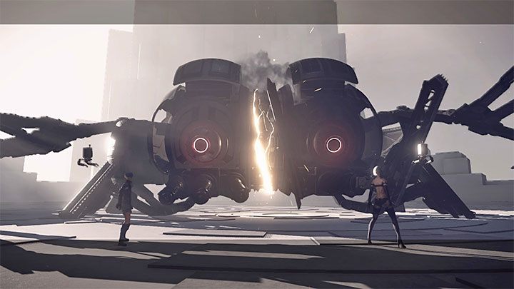 Po tym jak pokonacie Ko-Shi grając jako A2 i Ro-Shi grając jako 9S dojdzie do połączenia obu bossów i przystąpicie do finałowego starcia - NieR Automata: 17 Rozdział, 9S i A2 - Route C, D - solucja, opis przejścia - NieR Automata - poradnik do gry