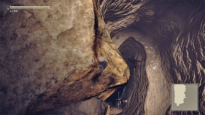 W trakcie eksploracji jaskiń możecie atakować napotykane maszyny lub je całkowicie ignorować - NieR Automata: Lista zakończeń - NieR Automata - poradnik do gry