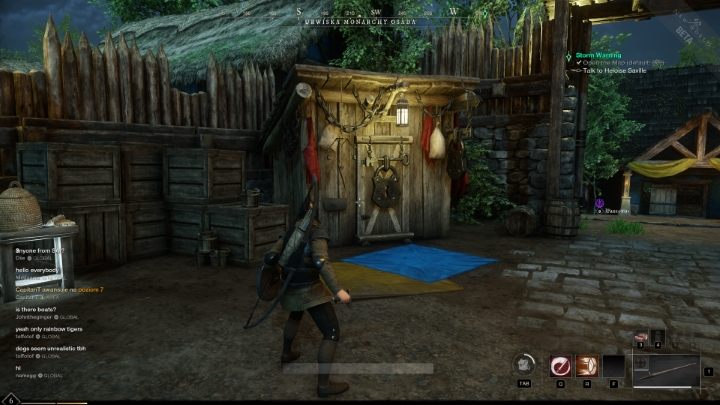 Po dotarciu na miejsce ujrzycie budynek z dużą kłódką na drzwiach - przykładem jest powyższy obrazek - New World: Schowek - gdzie jest? - New World - poradnik do gry